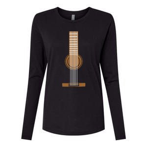 Guitar Strings Womens Cotton Relaxed Long Sleeve T-Shirt