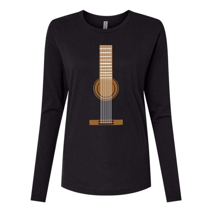 Guitar Strings Womens Cotton Relaxed Long Sleeve T-Shirt