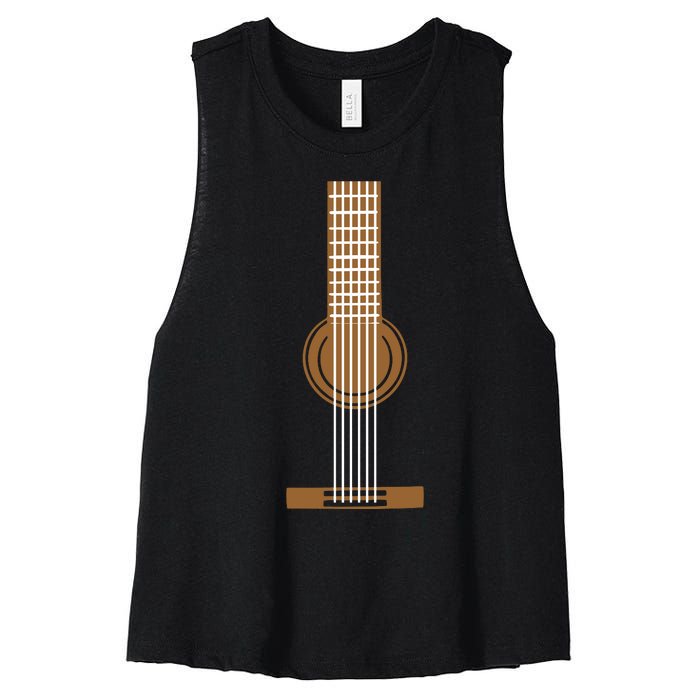 Guitar Strings Women's Racerback Cropped Tank