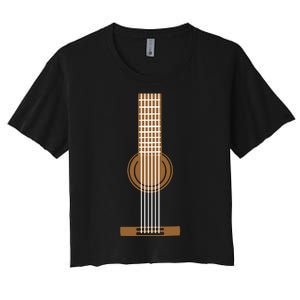 Guitar Strings Women's Crop Top Tee