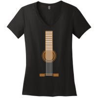 Guitar Strings Women's V-Neck T-Shirt