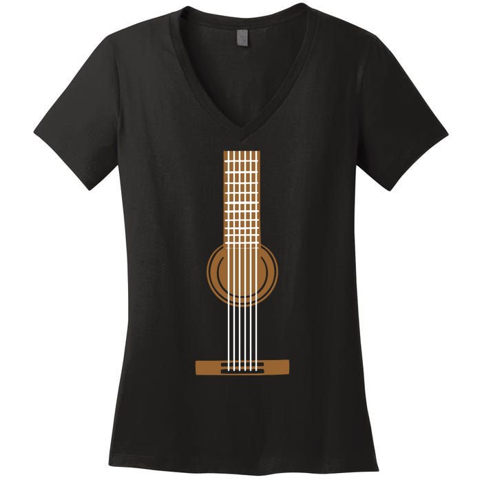 Guitar Strings Women's V-Neck T-Shirt