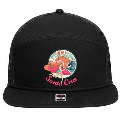 Girl Surf Gift Santa Cruz Surfing Gift 7 Panel Mesh Trucker Snapback Hat