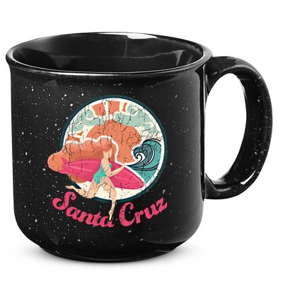 Girl Surf Gift Santa Cruz Surfing Gift 15oz Campfire Ceramic Mug