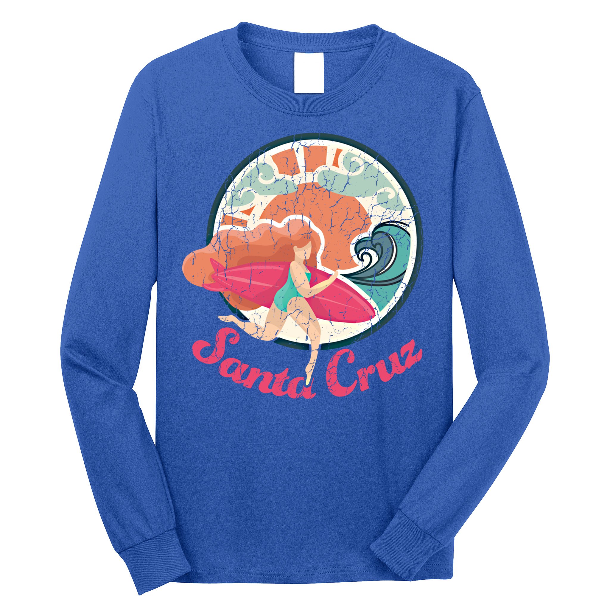 Girl Surf Gift Santa Cruz Surfing Gift Long Sleeve Shirt