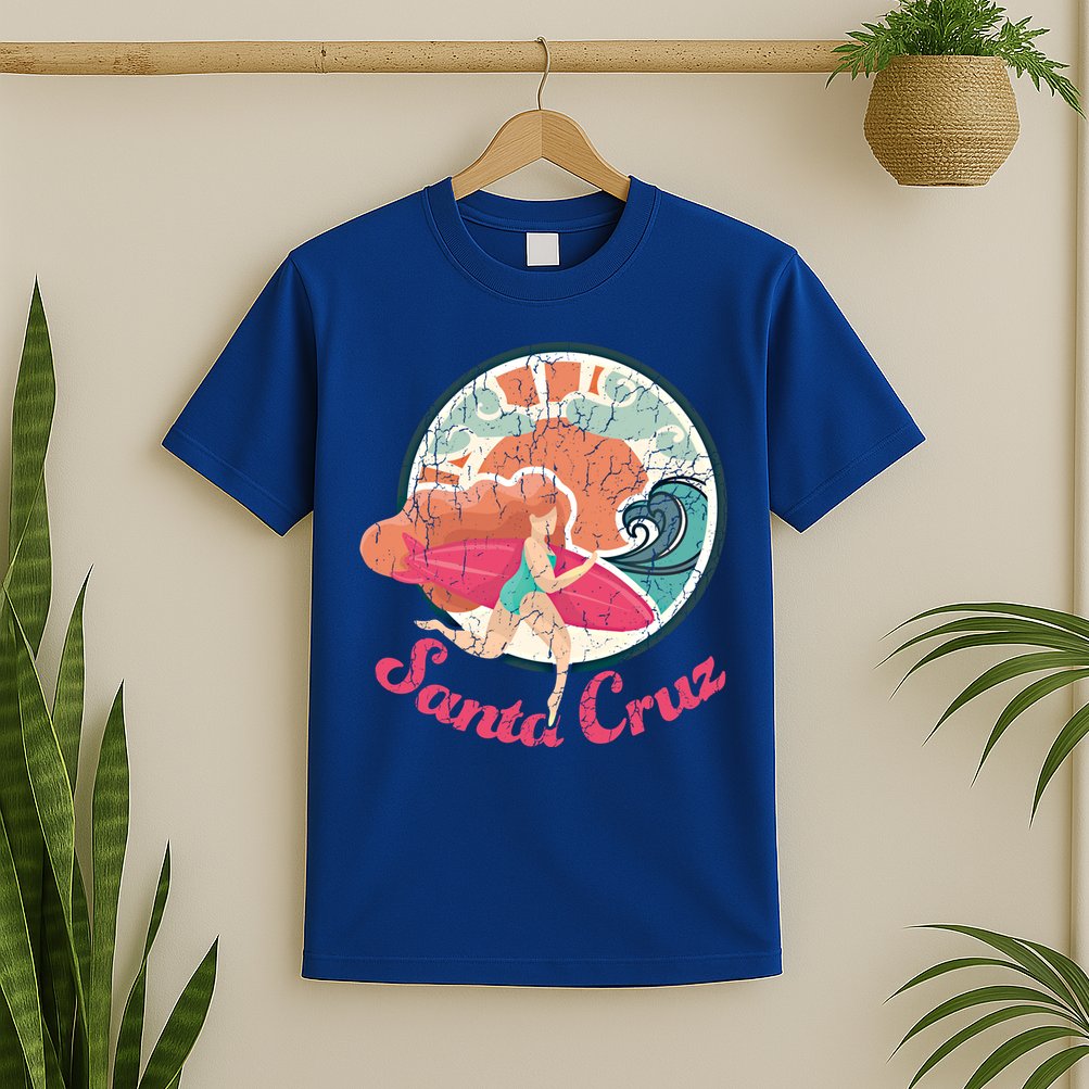 Girl Surf Gift Santa Cruz Surfing Gift T-Shirt
