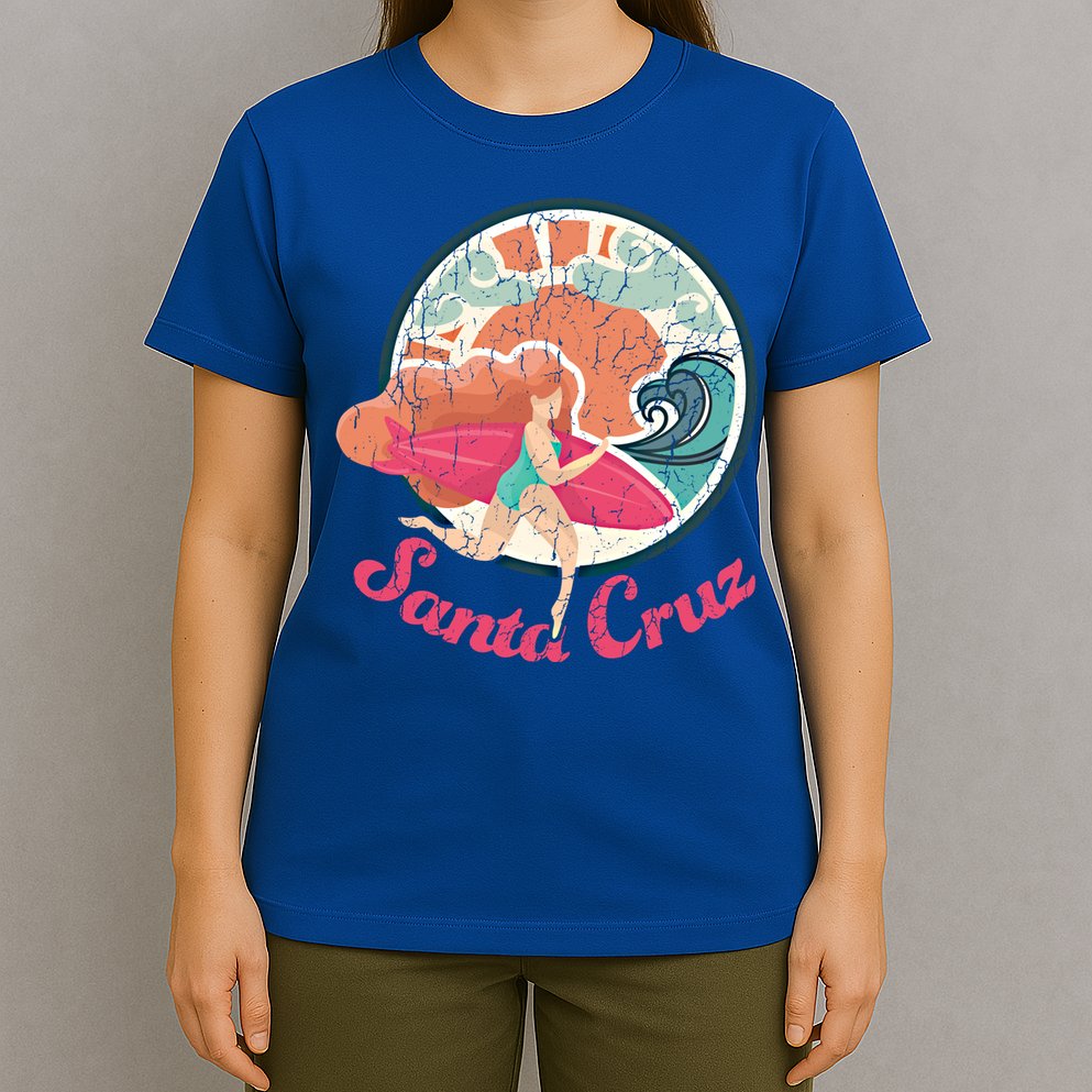 Girl Surf Gift Santa Cruz Surfing Gift T-Shirt