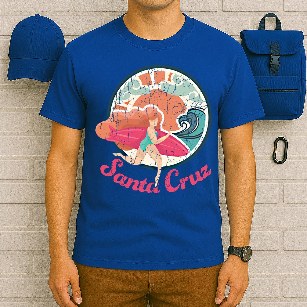 Girl Surf Gift Santa Cruz Surfing Gift T-Shirt