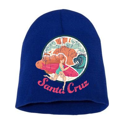 Girl Surf Gift Santa Cruz Surfing Gift Short Acrylic Beanie