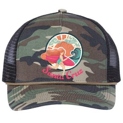 Girl Surf Gift Santa Cruz Surfing Gift Retro Rope Trucker Hat Cap