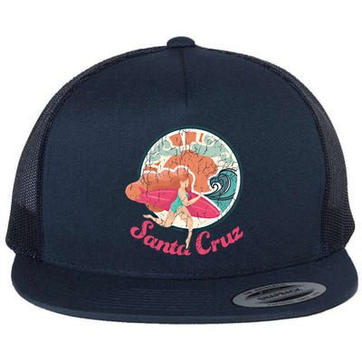 Girl Surf Gift Santa Cruz Surfing Gift Flat Bill Trucker Hat