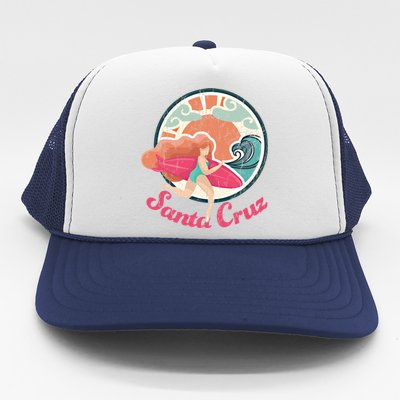 Girl Surf Gift Santa Cruz Surfing Gift Trucker Hat