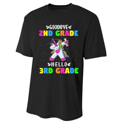 Goodbye Second Grade Hello Third Grade Performance Sprint T-Shirt