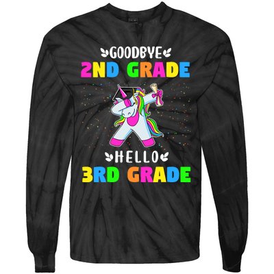 Goodbye Second Grade Hello Third Grade Tie-Dye Long Sleeve Shirt