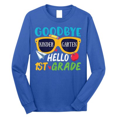 Graduation Shirt Goodbye Kindergarten Hello 1st Grade School Long Sleeve Shirt