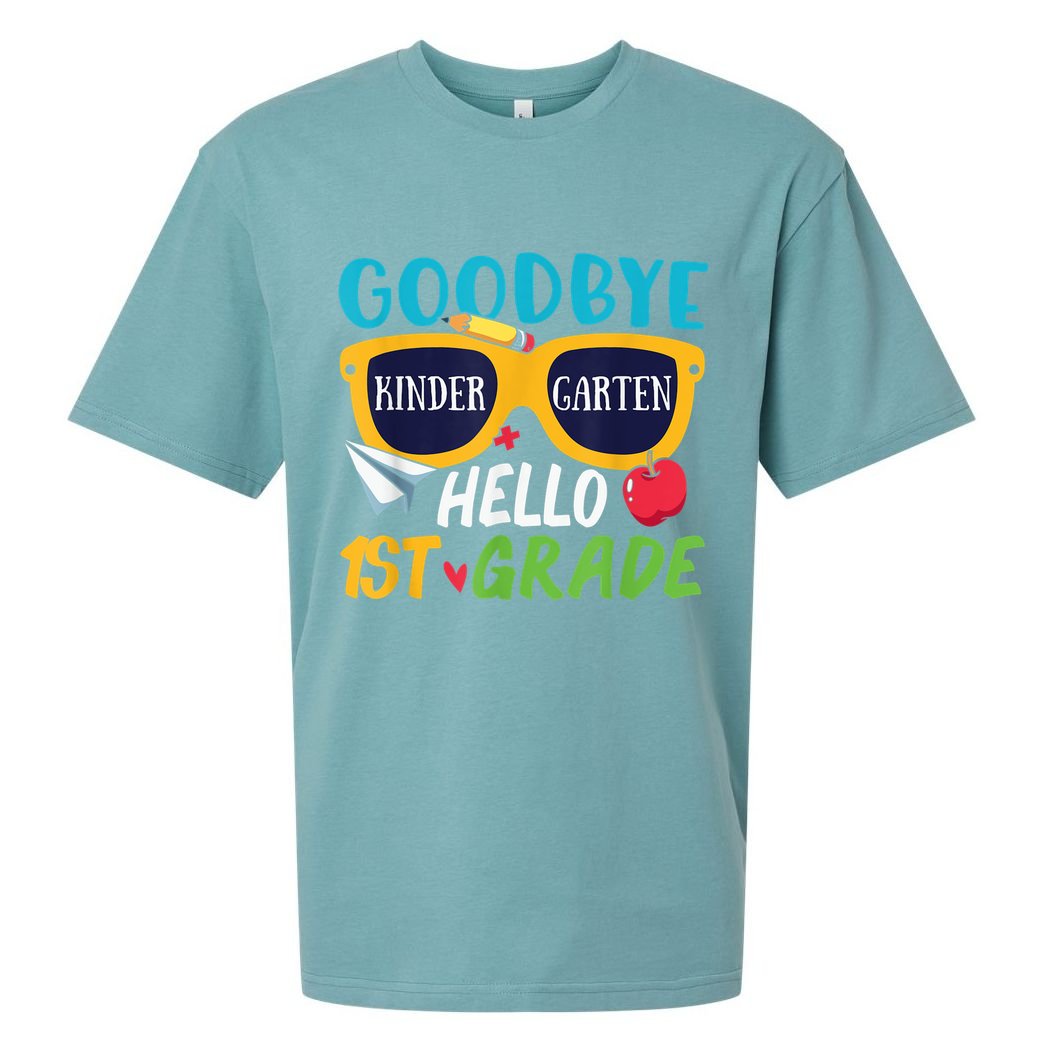 Graduation Shirt Goodbye Kindergarten Hello 1st Grade School Sueded Cloud Jersey T-Shirt
