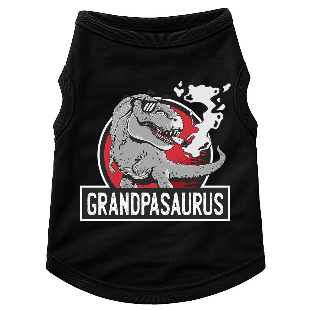Grandpasaurus Smoking Grandpa Trex Funny Doggie Tank