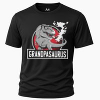 Grandpasaurus Smoking Grandpa Trex Funny Performance Shirt
