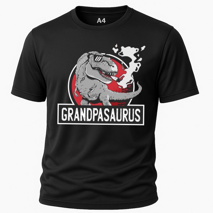 Grandpasaurus Smoking Grandpa Trex Funny Performance Shirt