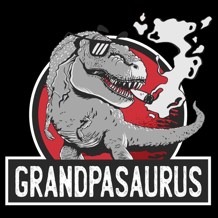 Grandpasaurus Smoking Grandpa Trex Funny Performance Shirt