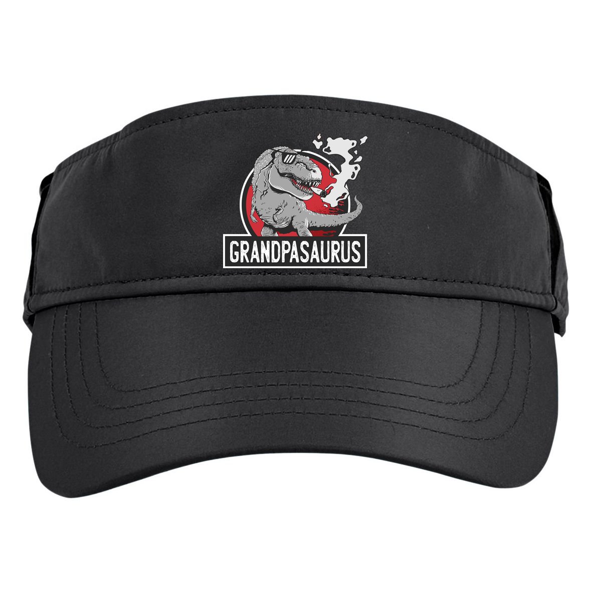 Grandpasaurus Smoking Grandpa Trex Funny Adult Drive Performance Visor