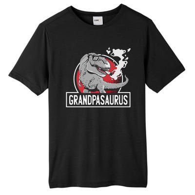 Grandpasaurus Smoking Grandpa Trex Funny Tall Fusion ChromaSoft Performance T-Shirt