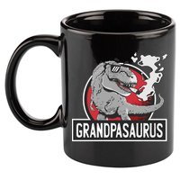 Grandpasaurus Smoking Grandpa Trex Funny 11oz C Handle Ceramic Mug