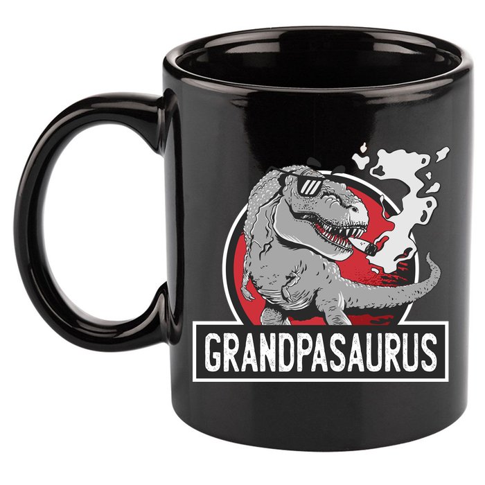 Grandpasaurus Smoking Grandpa Trex Funny 11oz C Handle Ceramic Mug