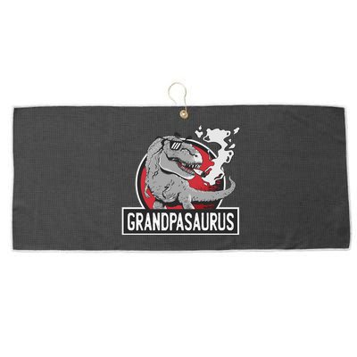 Grandpasaurus Smoking Grandpa Trex Funny Large Microfiber Waffle Golf Towel