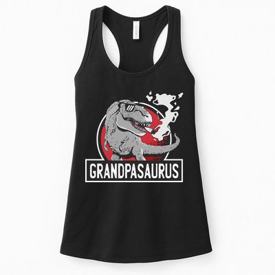 Grandpasaurus Smoking Grandpa Trex Funny Womens Tank Top