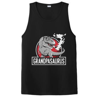 Grandpasaurus Smoking Grandpa Trex Funny PosiCharge Competitor Tank