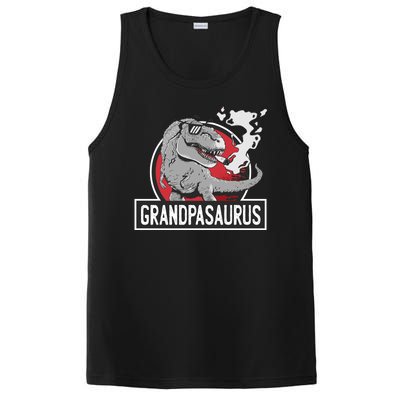 Grandpasaurus Smoking Grandpa Trex Funny PosiCharge Competitor Tank