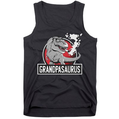 Grandpasaurus Smoking Grandpa Trex Funny Tank Top