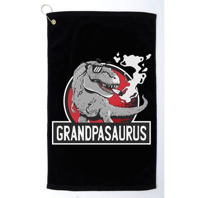 Grandpasaurus Smoking Grandpa Trex Funny Golf Towel