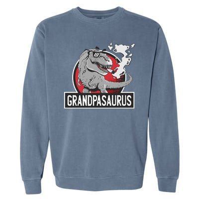 Grandpasaurus Smoking Grandpa Trex Funny Garment-Dyed Sweatshirt