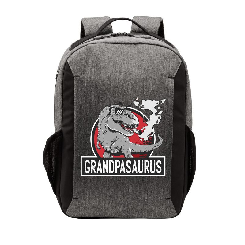 Grandpasaurus Smoking Grandpa Trex Funny Vector Backpack