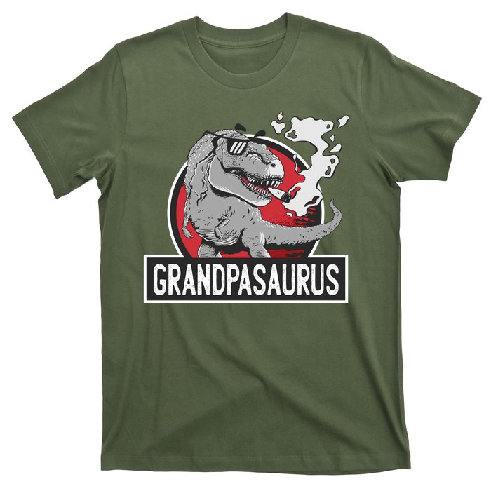 Grandpasaurus Smoking Grandpa Trex Funny T-Shirt