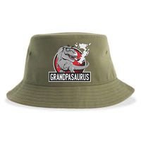 Grandpasaurus Smoking Grandpa Trex Funny Sustainable Bucket Hat