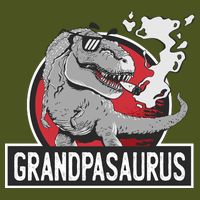 Grandpasaurus Smoking Grandpa Trex Funny Sustainable Knit Beanie