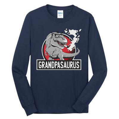 Grandpasaurus Smoking Grandpa Trex Funny Tall Long Sleeve T-Shirt