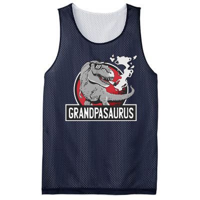 Grandpasaurus Smoking Grandpa Trex Funny Mesh Reversible Basketball Jersey Tank