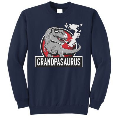 Grandpasaurus Smoking Grandpa Trex Funny Tall Sweatshirt