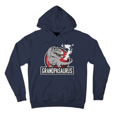 Grandpasaurus Smoking Grandpa Trex Funny Tall Hoodie