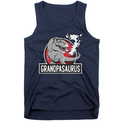 Grandpasaurus Smoking Grandpa Trex Funny Tank Top