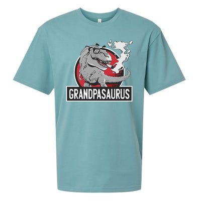 Grandpasaurus Smoking Grandpa Trex Funny Sueded Cloud Jersey T-Shirt