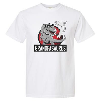 Grandpasaurus Smoking Grandpa Trex Funny Garment-Dyed Heavyweight T-Shirt