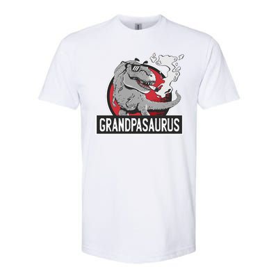 Grandpasaurus Smoking Grandpa Trex Funny Softstyle CVC T-Shirt