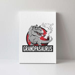 Grandpasaurus Smoking Grandpa Trex Funny Canvas