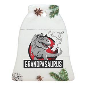 Grandpasaurus Smoking Grandpa Trex Funny Ceramic Bell Ornament