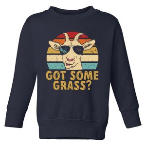 Goat Some Grass Funny Goat Farmer Toddler Sweatshirt